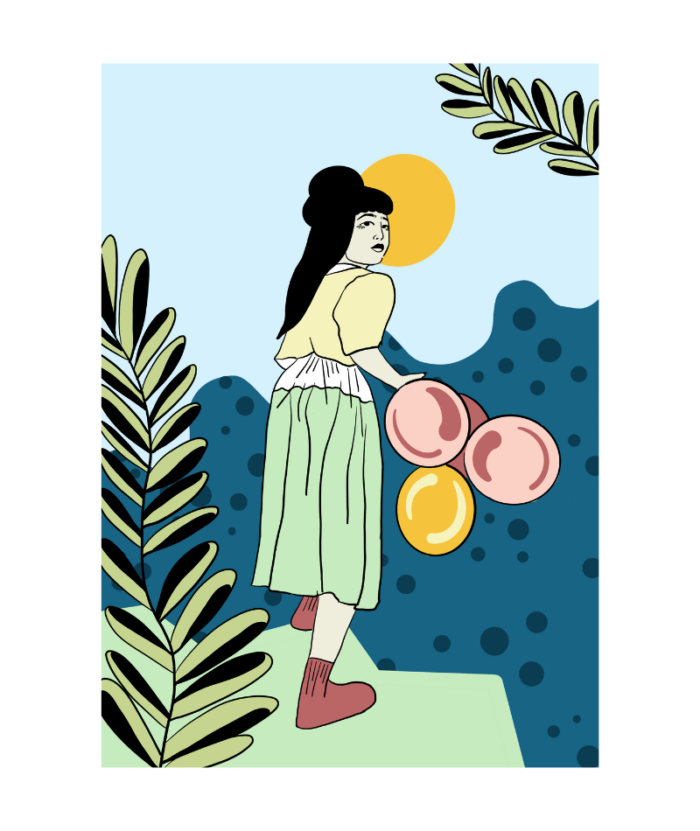 Balloon girl - A5 Poster - Afbeelding 2