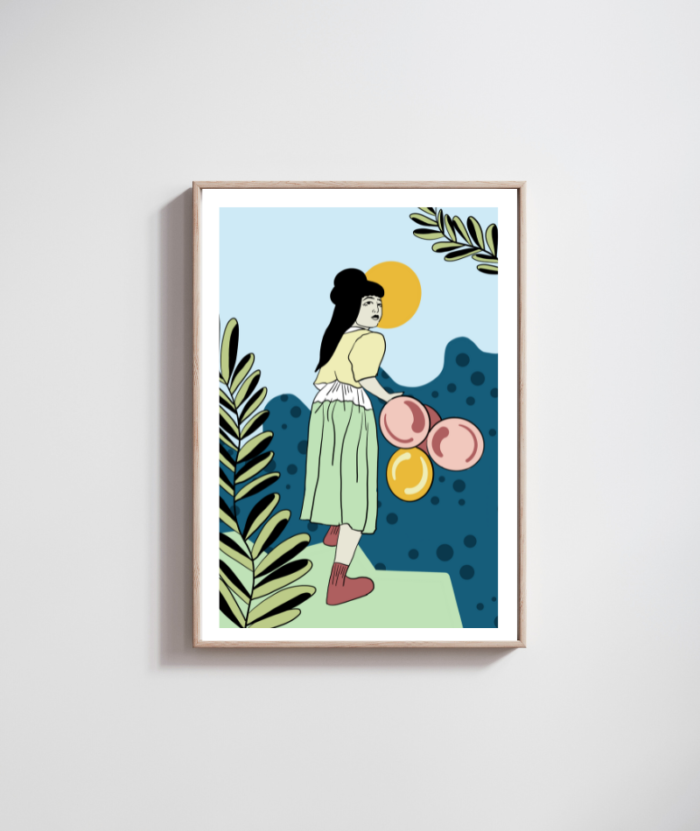 Balloon girl - A5 Poster - Afbeelding 3