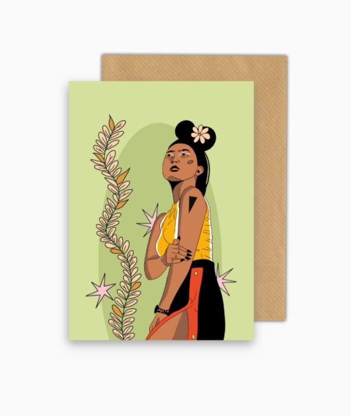 Green girl - A6 Kaartje