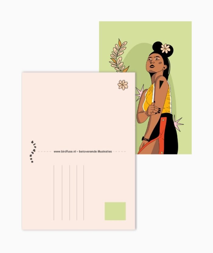 Green girl - A6 Kaartje - Afbeelding 3