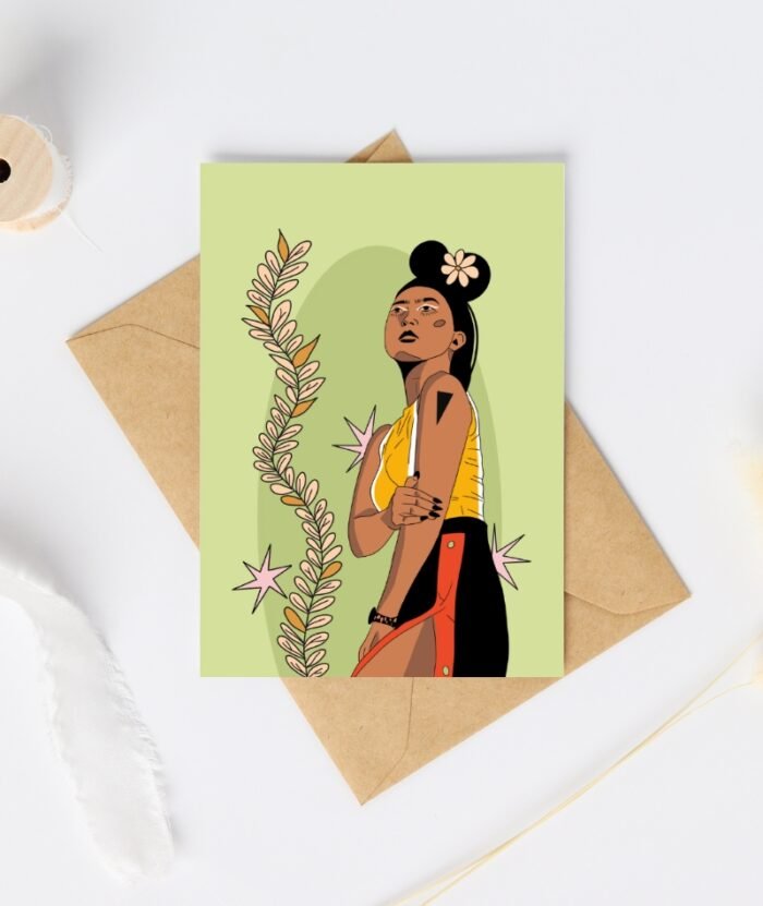 Green girl - A6 Kaartje - Afbeelding 2