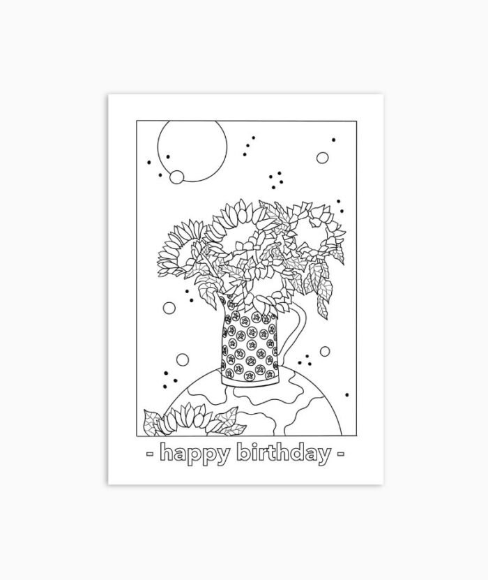 Kleurkaart - A6 - Happy Birthday